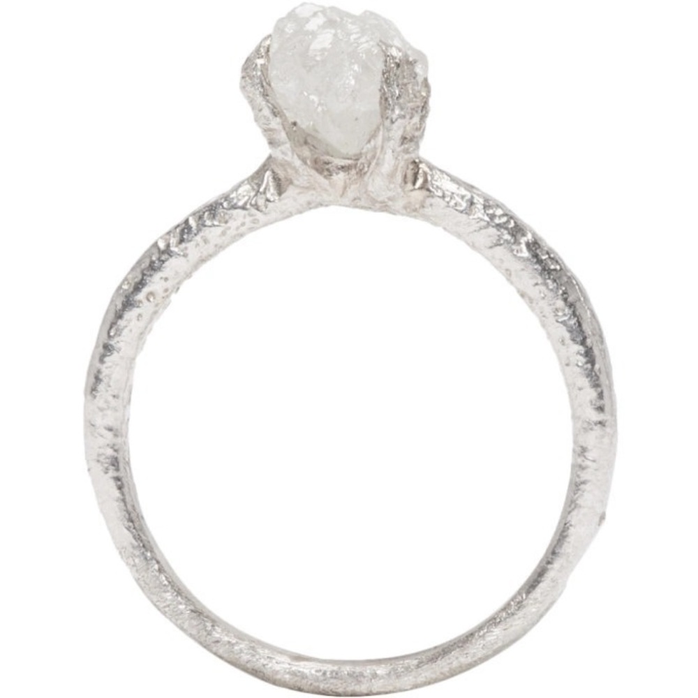 Pearls Before Swine Silver Raw Diamond Ring